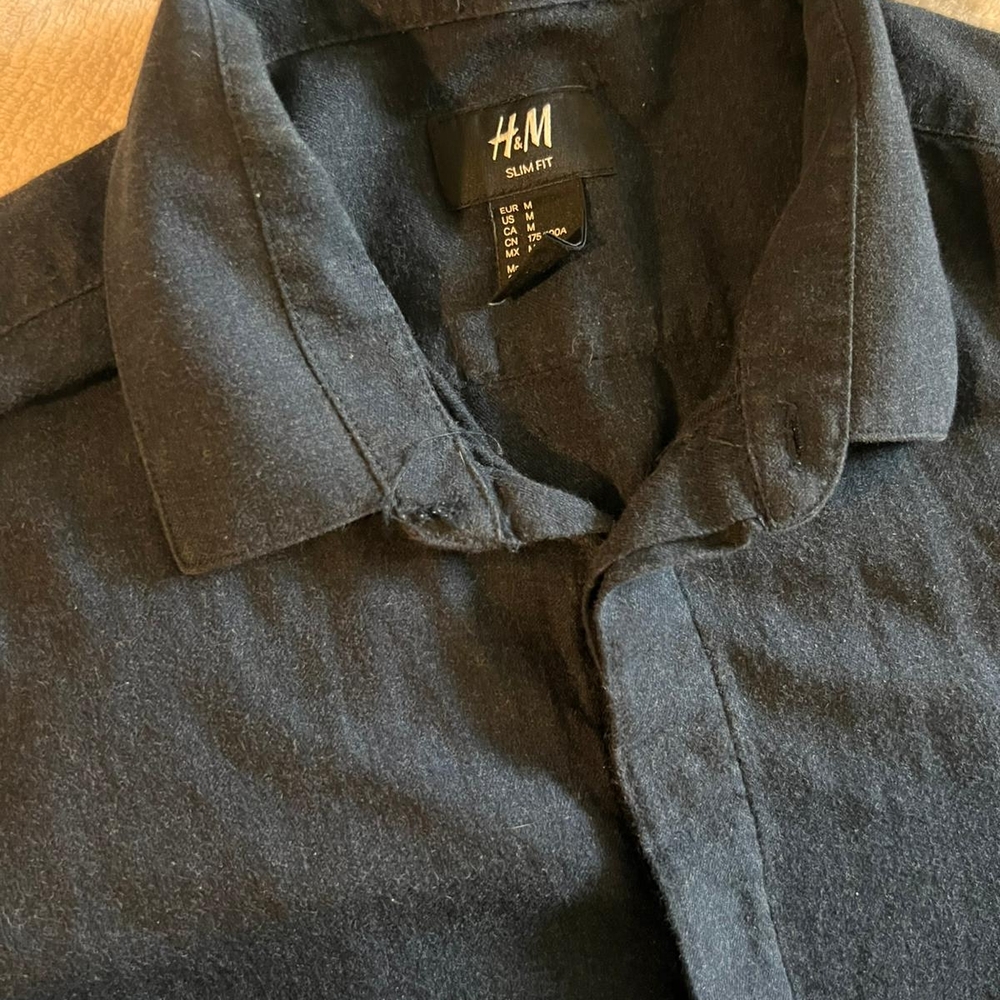 H&M Black Slim Fit Shirt
